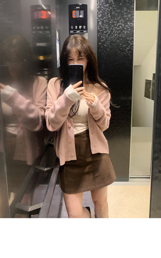 Button-point peach skirt - 3 sizes