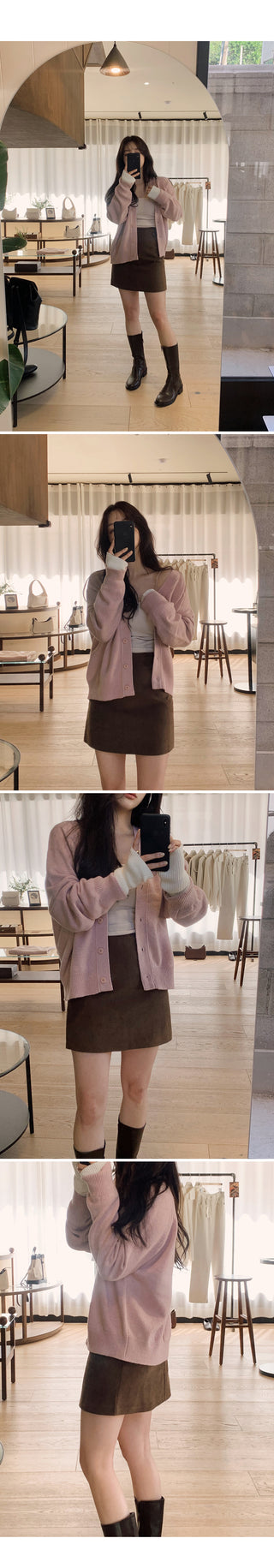 Button-point peach skirt - 3 sizes