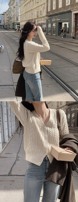 Cable Cardigan - 4 colors