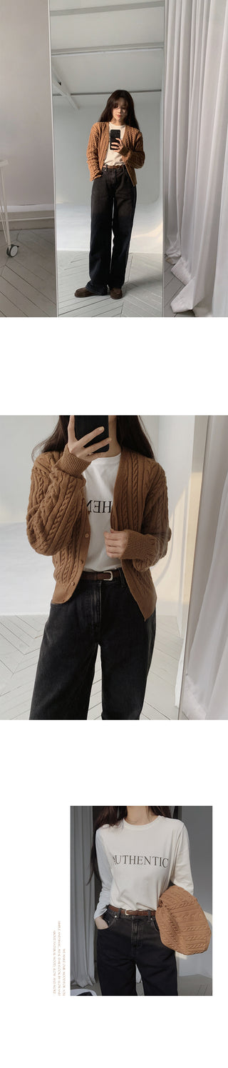 Cable Cardigan - 4 colors