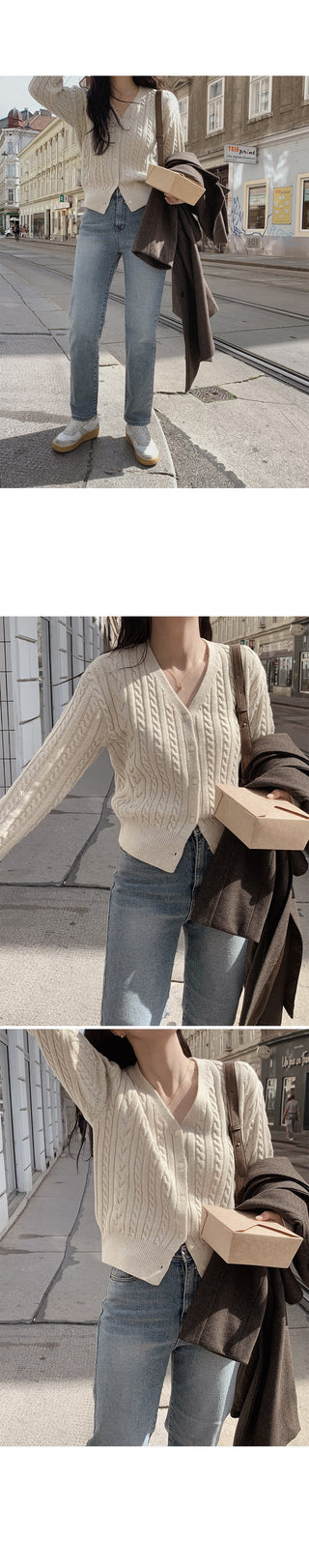 Cable Cardigan - 4 colors