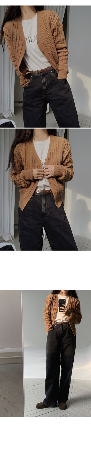Cable Cardigan - 4 colors