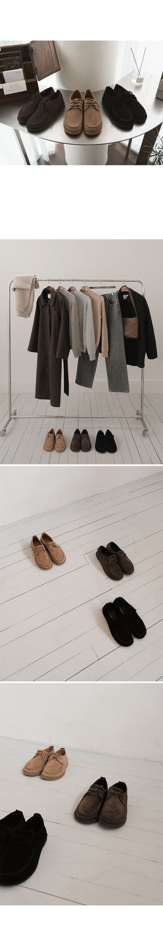 #LENTO. Mocca suede Shoes-3color