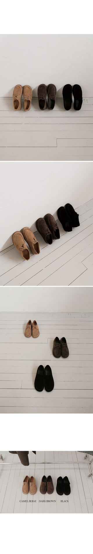 #LENTO. Mocca suede Shoes-3color