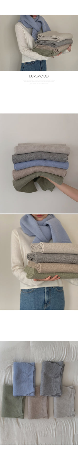 Knitted Scarf - 5 colors