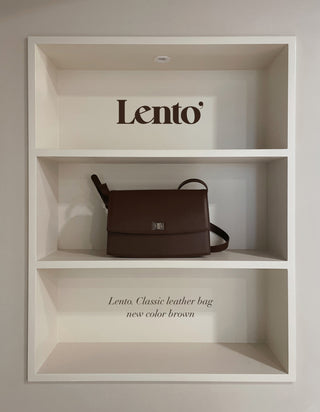 #LENTO. Classic leather bag-2color