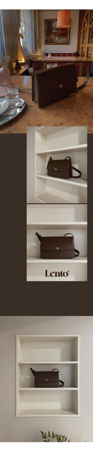 #LENTO. Classic leather bag-2color