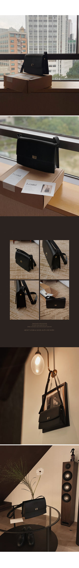 #LENTO. Classic leather bag-2color