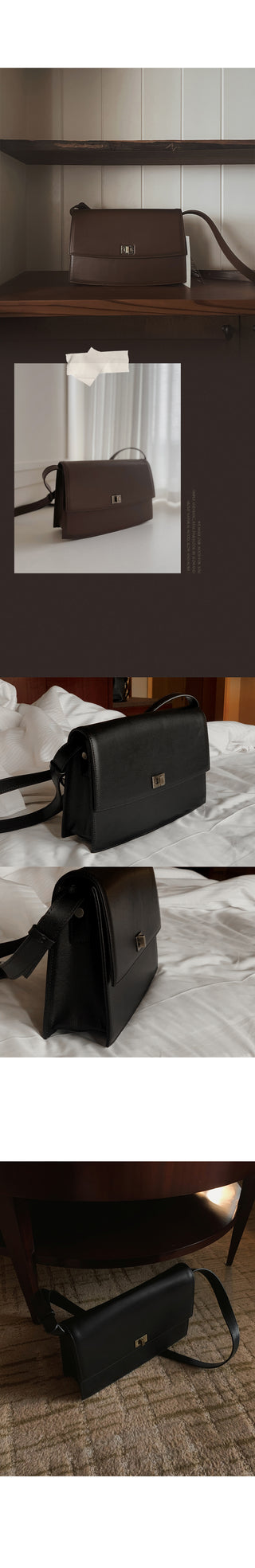 #LENTO. Classic leather bag-2color