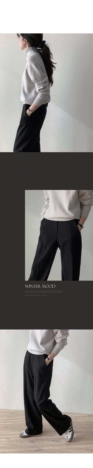 (basic/long) Wide Warmer Slacks - 4 sizes