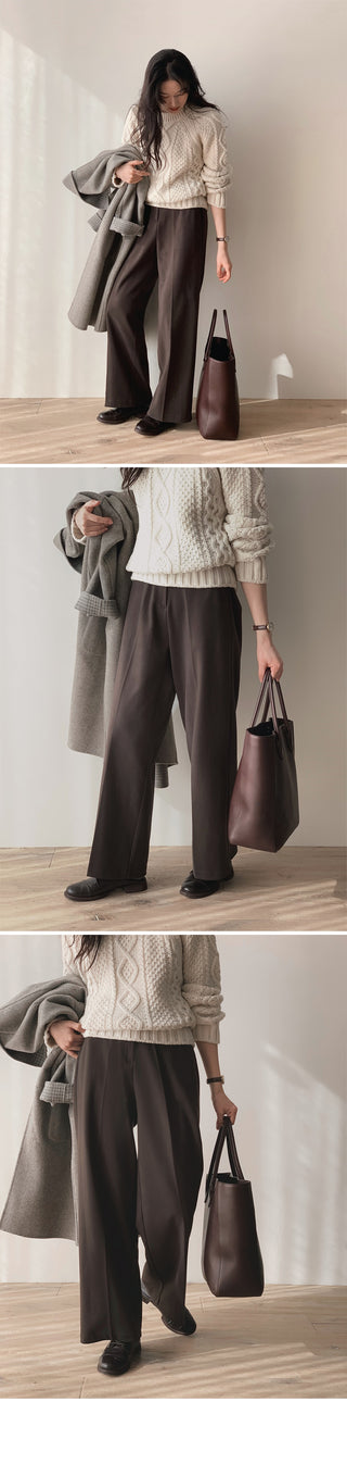 (basic/long) Wide Warmer Slacks - 4 sizes