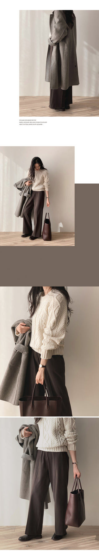(basic/long) Wide Warmer Slacks - 4 sizes