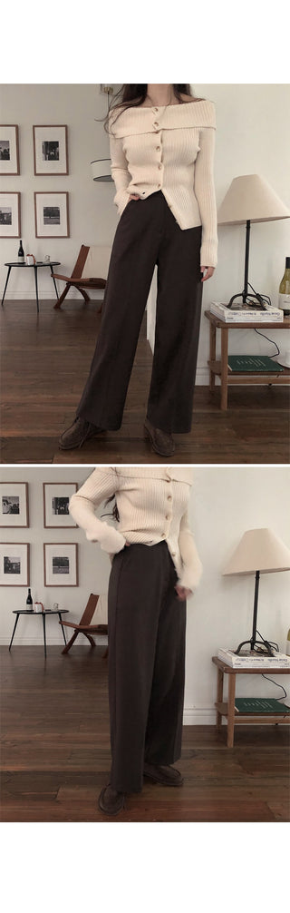 (basic/long) Wide Warmer Slacks - 4 sizes