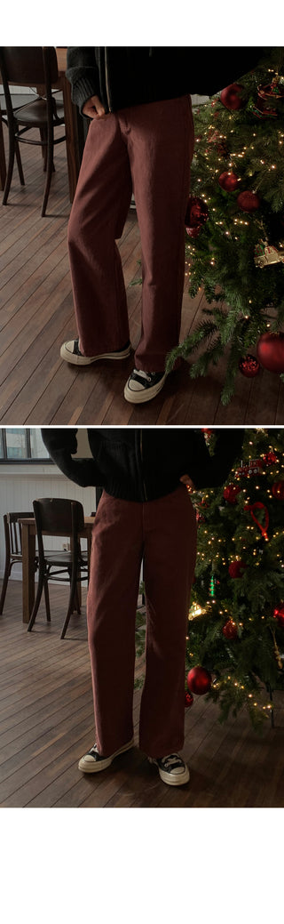(basic/long) Fleece-lined denim pants - 4 sizes
