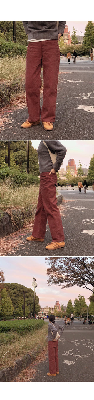 (basic/long) Fleece-lined denim pants - 4 sizes