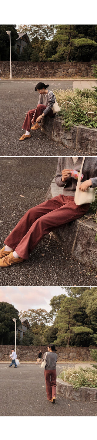 (basic/long) Fleece-lined denim pants - 4 sizes