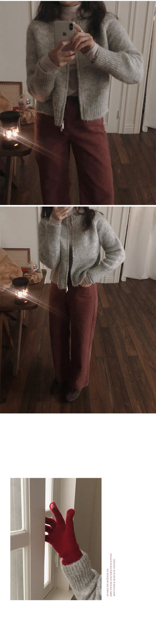 (basic/long) Fleece-lined denim pants - 4 sizes