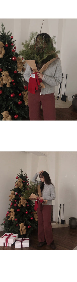 (basic/long) Fleece-lined denim pants - 4 sizes