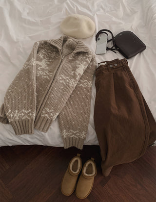 Snow knit hoodie - 2 colors