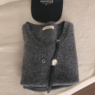 (Over 10,000 sold) V-neck knit - 5 colors