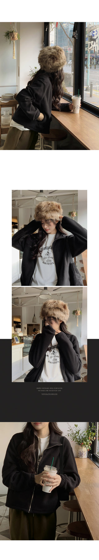 Loose-fit fleece hoodie - 3 colors