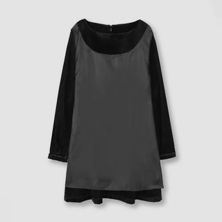 Black velvet flared dress - 2 sizes