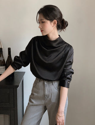 Mock neck blouse - 2 colors