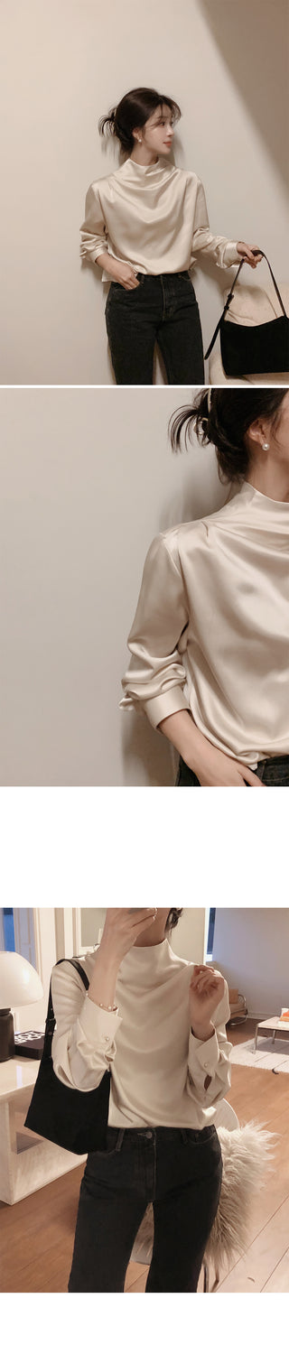Mock neck blouse - 2 colors