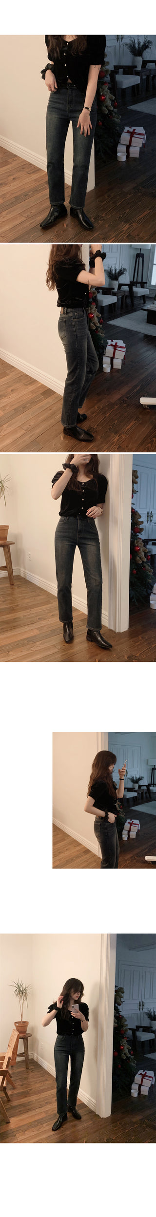 (basic/long) Brushed-back vintage denim - 4 sizes