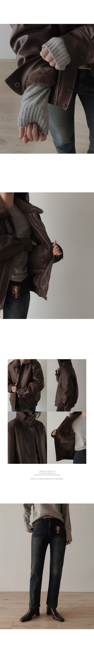 (basic/long) Brushed-back vintage denim - 4 sizes