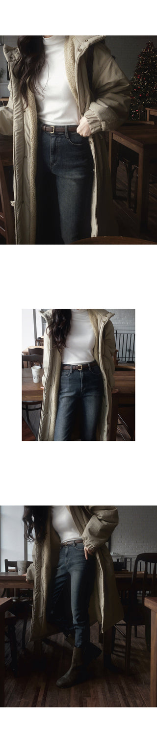 (basic/long) Brushed-back vintage denim - 4 sizes