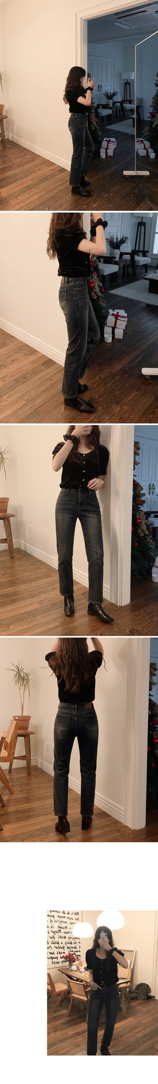 (basic/long) Brushed-back vintage denim - 4 sizes