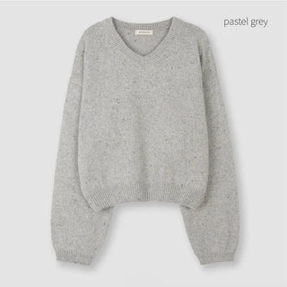 (Over 10,000 sold) V-neck knit - 5 colors