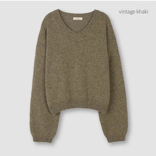 (Over 10,000 sold) V-neck knit - 5 colors