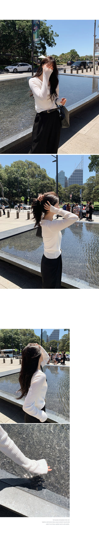 Slim slit ribbed knit - 5 colors