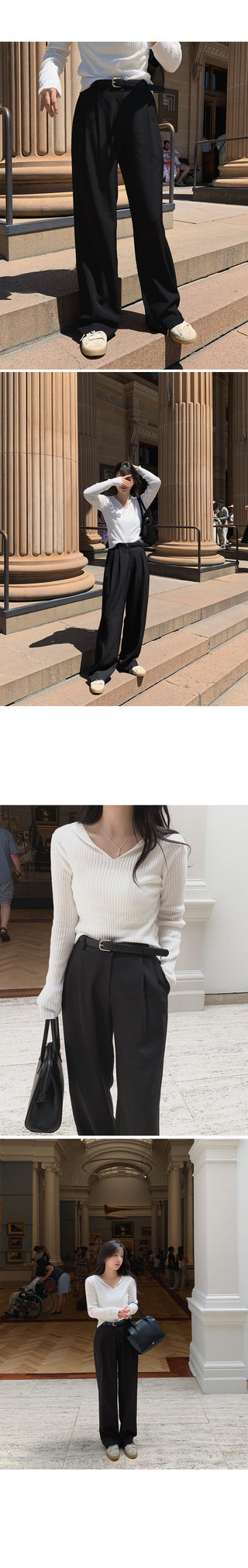 Slim slit ribbed knit - 5 colors