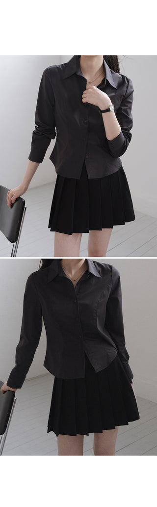 (basic/cropped) Striped shirt - 3 colors