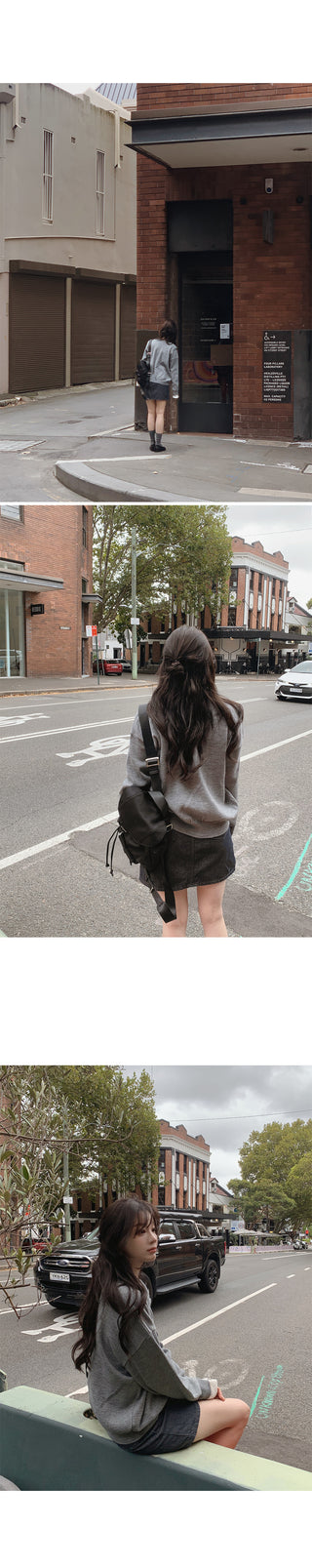 (Color transfer prevention) Raw denim skirt - 3 sizes