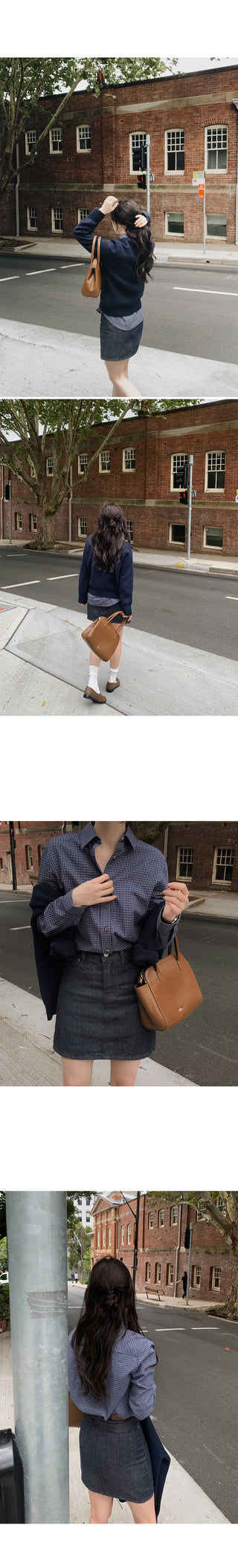 (Color transfer prevention) Raw denim skirt - 3 sizes