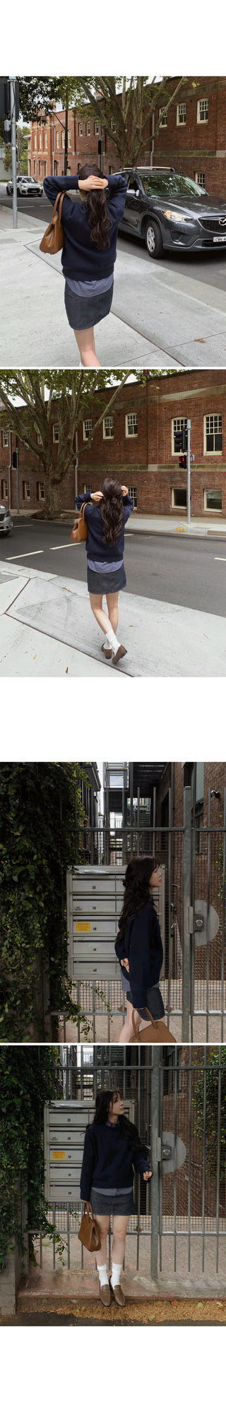 (Color transfer prevention) Raw denim skirt - 3 sizes