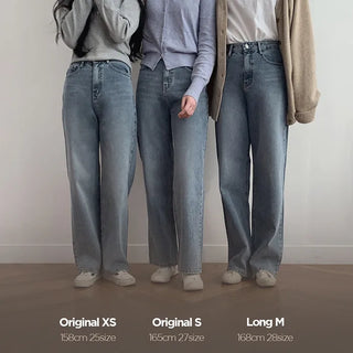 (basic/long) Wide Denim Pants - 4 sizes