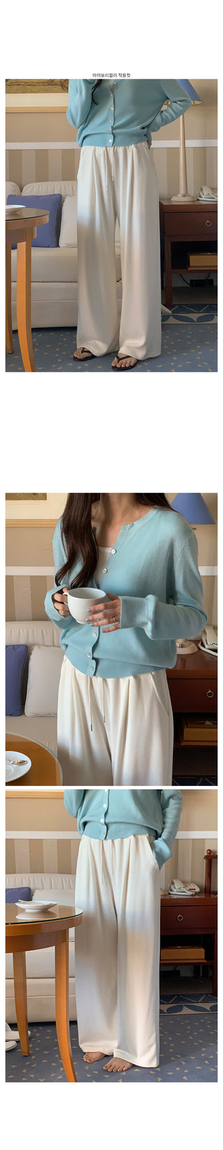 Wide ribbed pants, 4 colors