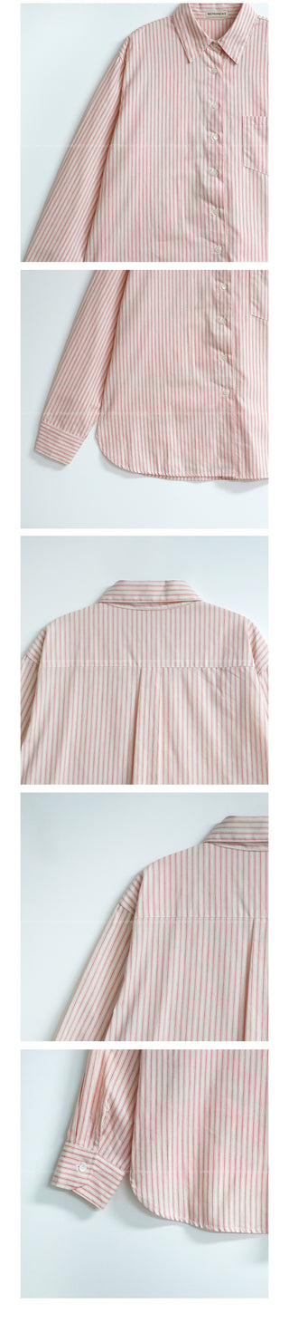 Semi-oversized striped shirt (2 colors)