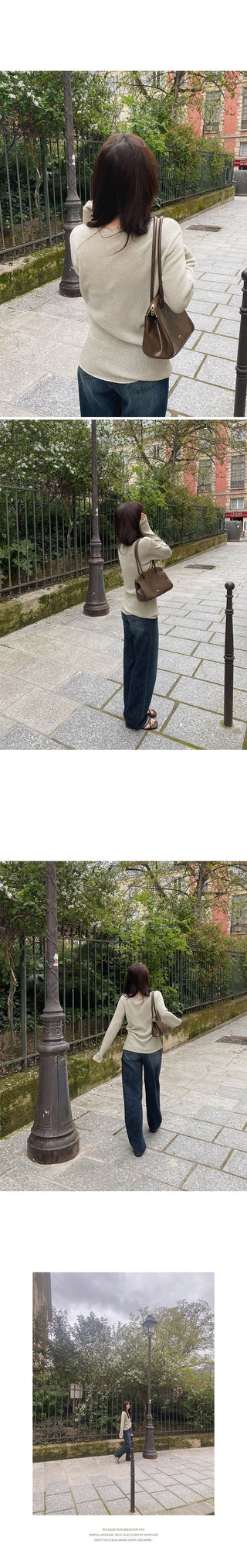 One-shoulder boat neck knit - 4 colors