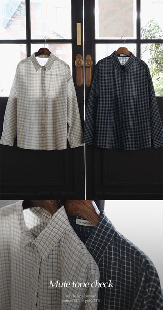 Mute Tone Check Shirt - 2 colors