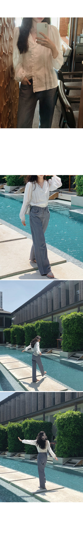 (basic/long) Vintage Summer Denim Pants - 4 sizes