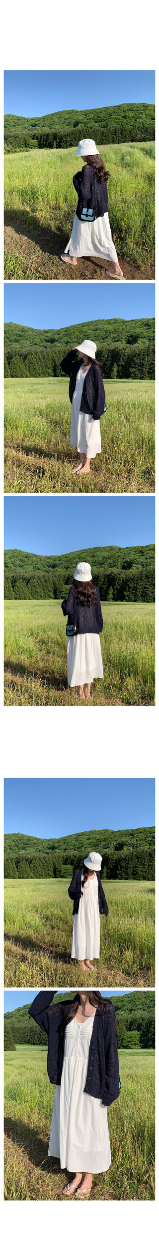 Sand V-neck cotton cardigan in 2 colors!