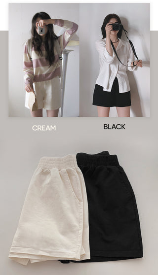 Pigmented elastic waist pants - 5 colors