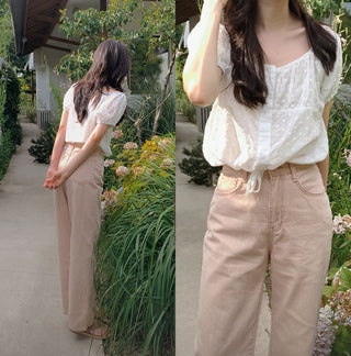 Cotton Flower Blouse - 2 colors