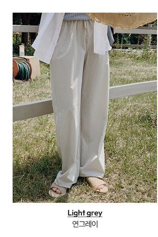 (basic/long) Cool wide pants - 4 colors